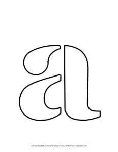 Stencil Lowercase Bubble Letter A