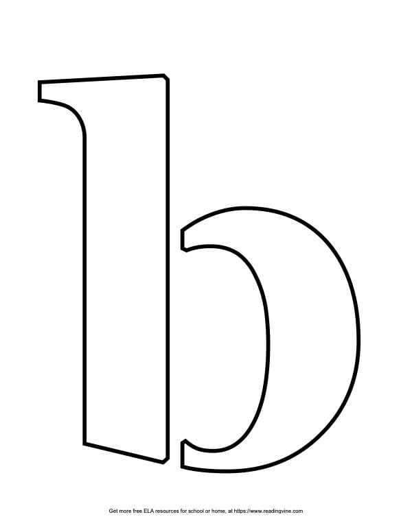 Stencil Lowercase Bubble Letter B