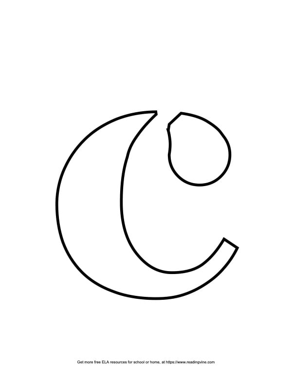 Stencil Lowercase Bubble Letter C