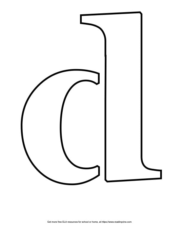 Stencil Lowercase Bubble Letter D