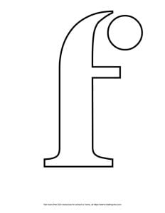 Stencil Lowercase Bubble Letter F