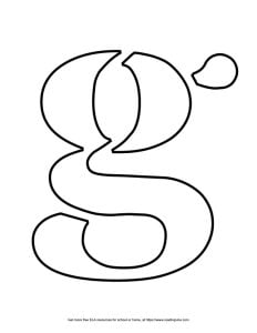 Stencil Lowercase Bubble Letter G