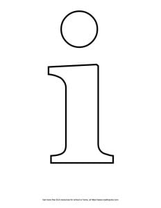Stencil Lowercase Bubble Letter I