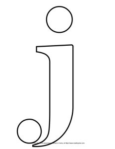 Stencil Lowercase Bubble Letter J