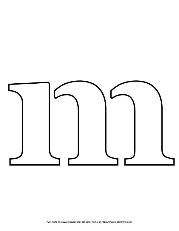 Stencil Lowercase Bubble Letter M