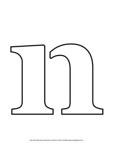 Stencil Lowercase Bubble Letter N