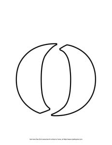 Stencil Lowercase Bubble Letter O