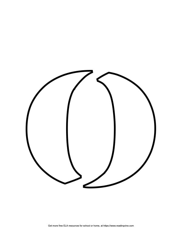 Stencil Lowercase Bubble Letter O