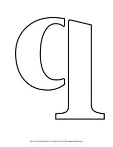 Stencil Lowercase Bubble Letter Q