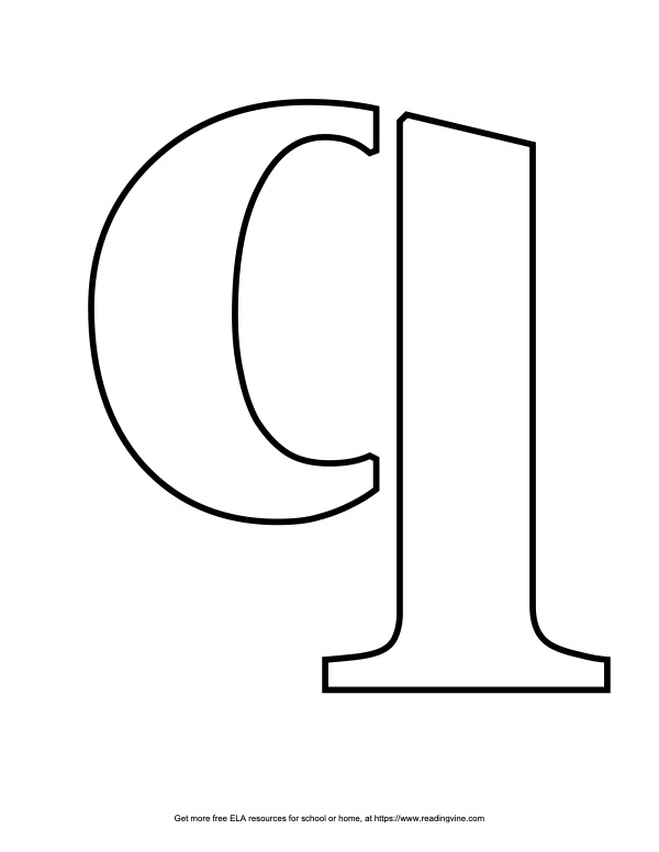 Stencil Lowercase Bubble Letter Q