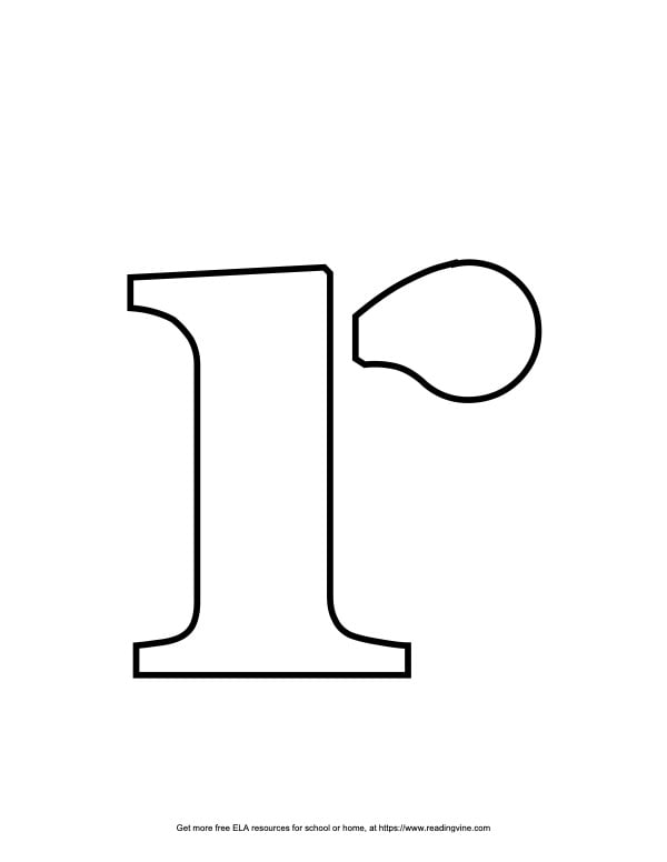 Stencil Lowercase Bubble Letter R