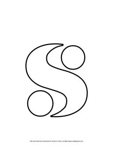 Stencil Lowercase Bubble Letter S