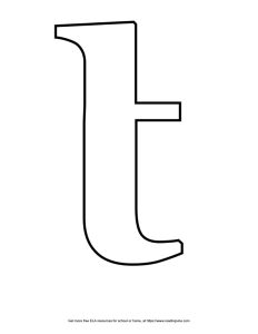 Stencil Lowercase Bubble Letter T