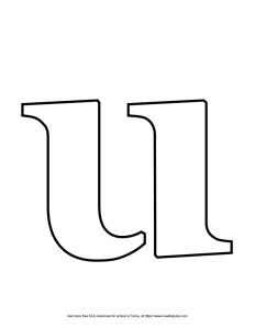Stencil Lowercase Bubble Letter U