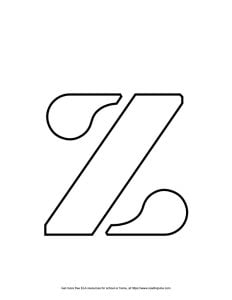 Stencil Lowercase Bubble Letter Z