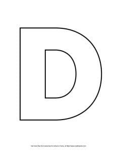 Straight Block Capital Letter D