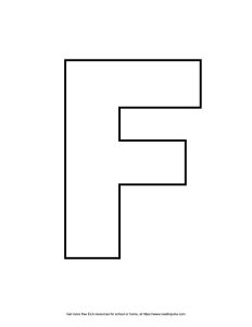 Straight Block Capital Letter F