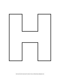 Straight Block Capital Letter H