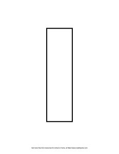 Straight Block Capital Letter I