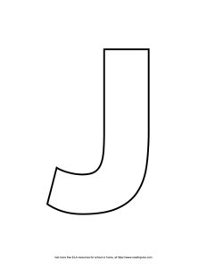 Straight Block Capital Letter J