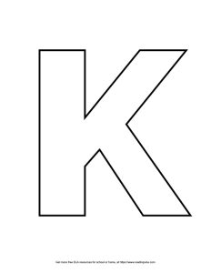 Straight Block Capital Letter K