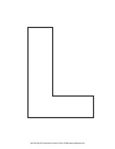 Straight Block Capital Letter L Image - ReadingVine