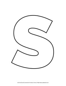 Straight Block Capital Letter S