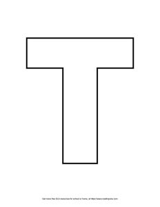 Straight Block Capital Letter T