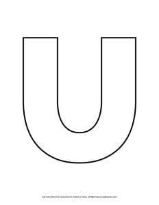 Straight Block Capital Letter U