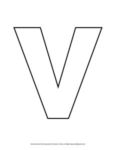 Straight Block Capital Letter V