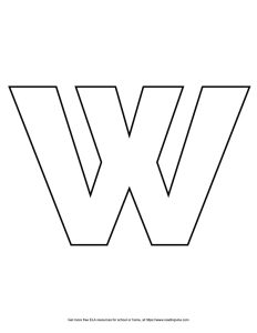 Straight Block Capital Letter W