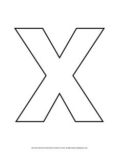 Straight Block Capital Letter X