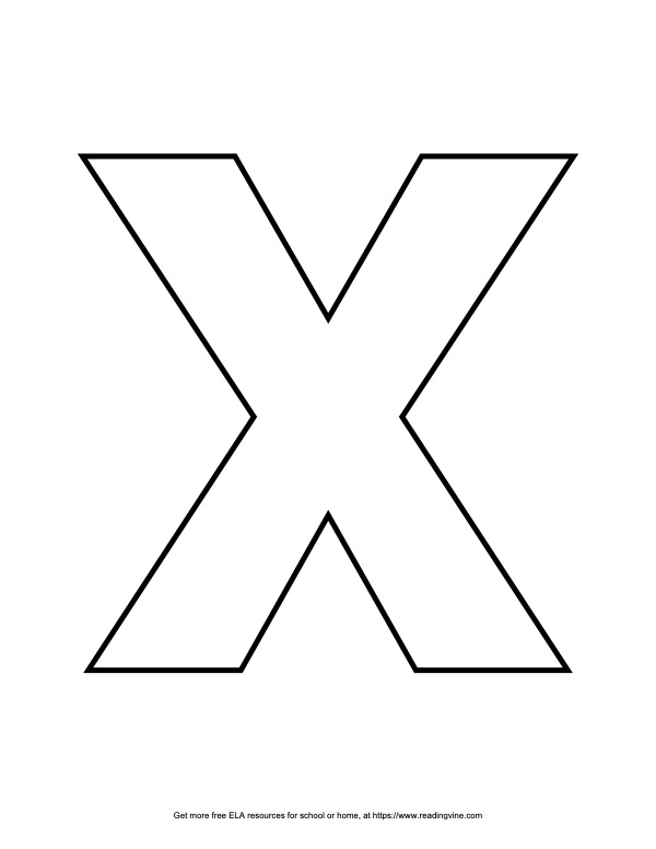 Straight Block Capital Letter X