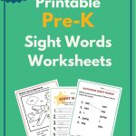 preschool sight words
