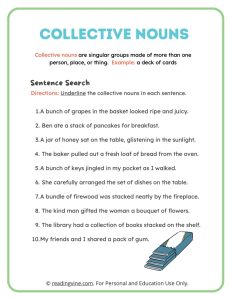 Underline the Collective Nouns Sentence Activity