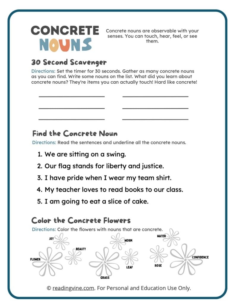 Concrete Nouns Scavenger Hunt Activity image ReadingVine concrete-nouns-scavenger-hunt-activity-image-readingvine