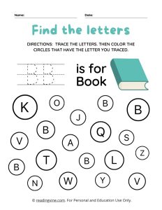 Find and Color the Uppercase Letter B