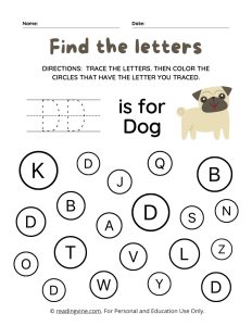 Find and Color the Uppercase Letter D