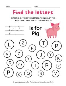 Find and Color the Uppercase Letter P