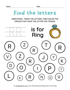 Find and Color the Uppercase Letter R