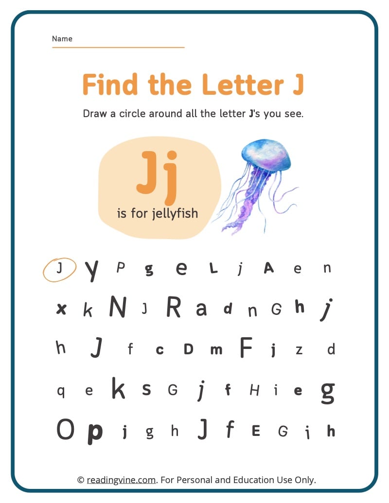 Find the Letter J