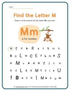 Find the Letter M Activity