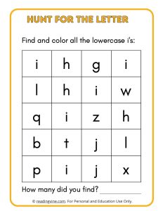 Hunt for the Lowercase Letter I