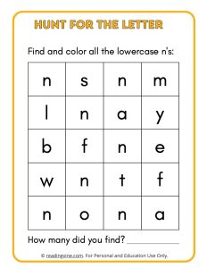 Hunt for the Lowercase Letter N