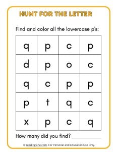 Hunt for the Lowercase Letter P