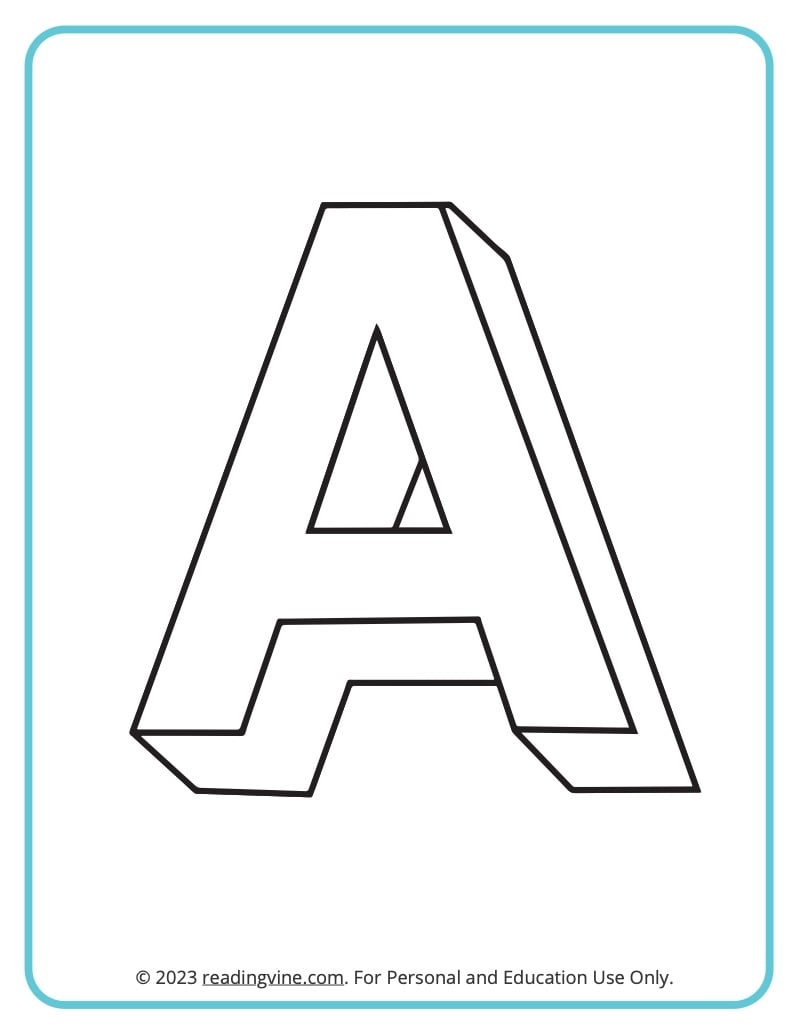 capital letter i coloring pages