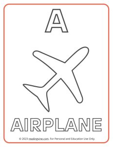 Learning the Alphabet - Uppercase A Printable Coloring Activity
