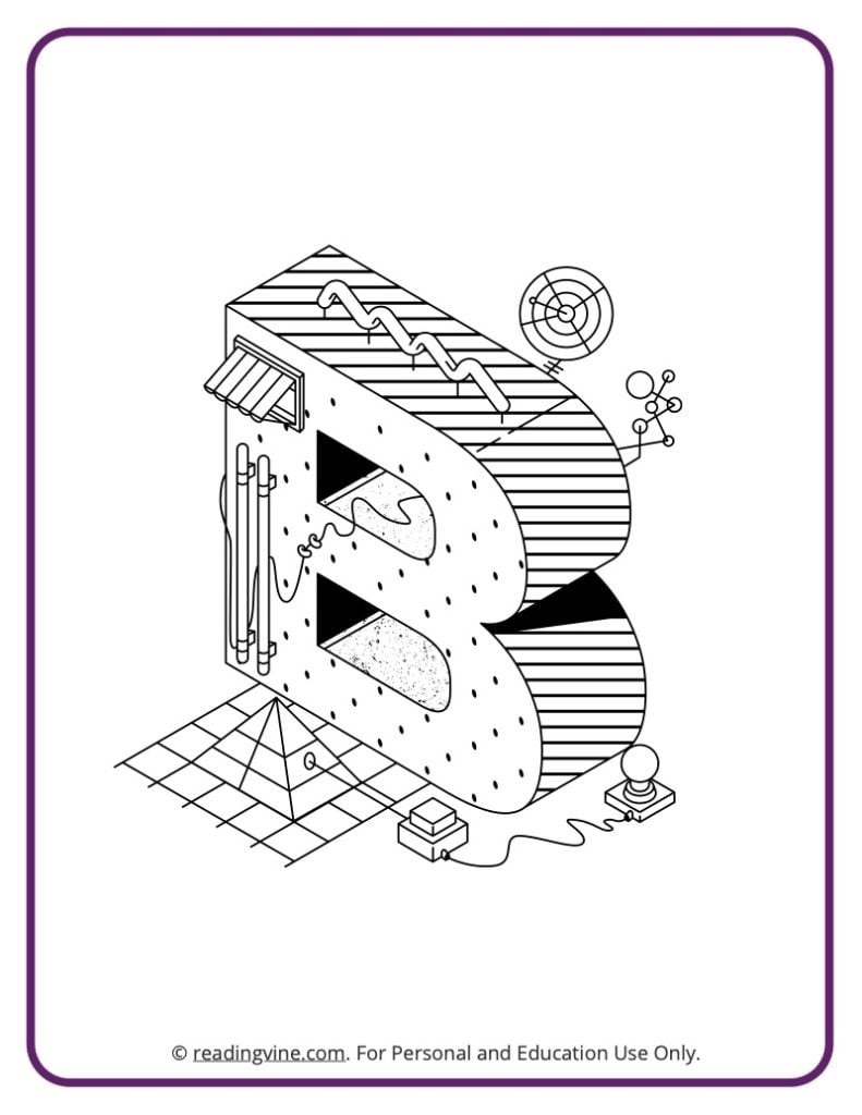 Architecture Theme Coloring Sheet