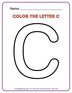 Letter C Coloring Activity