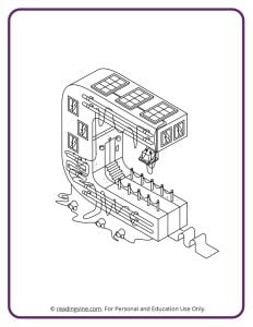 Architecture Style Letter C Coloring Sheet for Preschool - learning letters